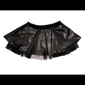 Baby girls faux leather skirt